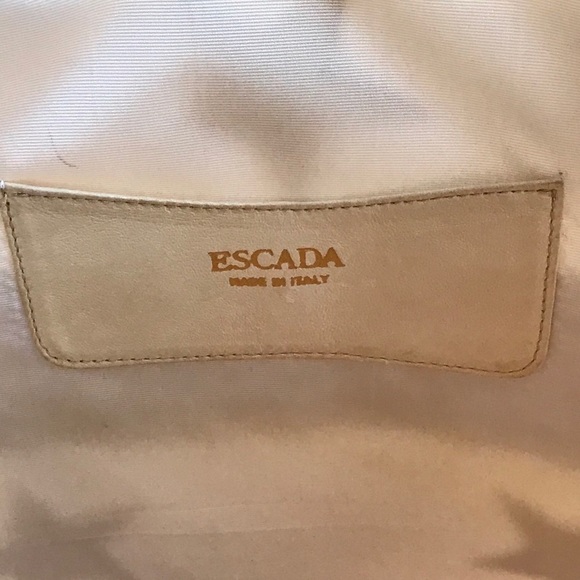 Escada Leather Stars & Stripes Tote Bag White - Picture 9 of 10